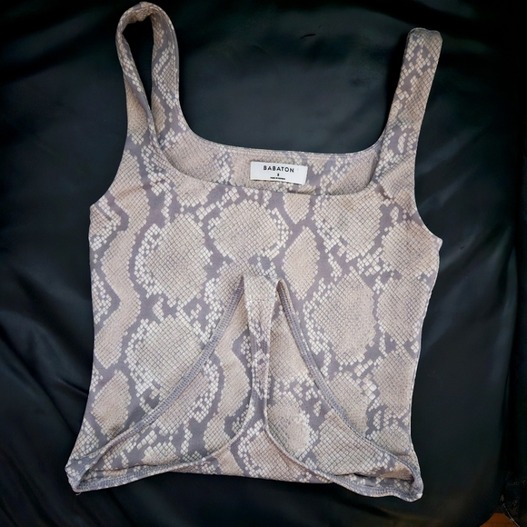 Babaton Aritzia Irwin Contour Bodysuit Animal Print Stretchy Sz Small - Picture 8 of 9